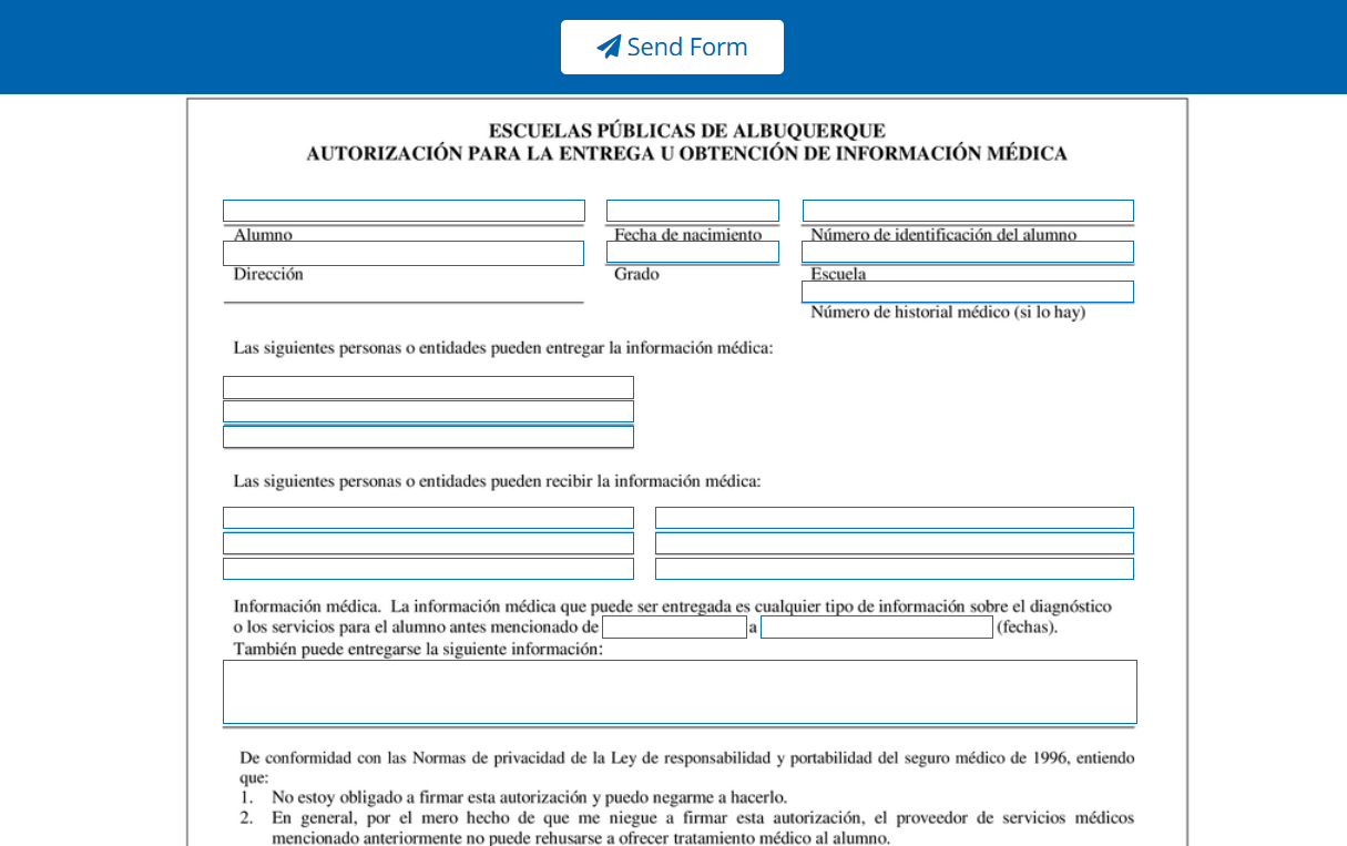 sample form image